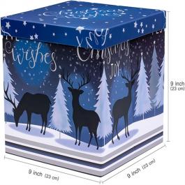 Square Foldable Lid and Bottom Gift Box