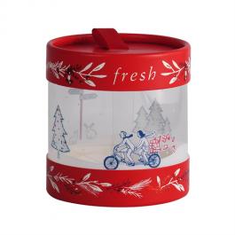 Customized Round PET Box with Ribbon Handle