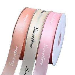 Logo Custom Printed Various Colors Satin Ribbon