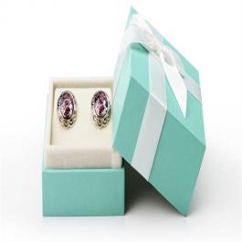 Printed Custom Lid and Base Earring Gift Box with Insert