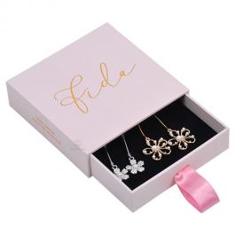 Logo Custom Printed Drawer Gift Box for Earring Packaging