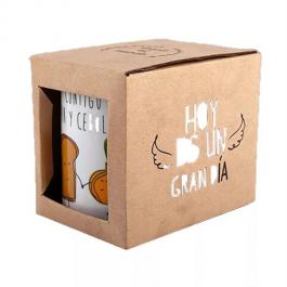 Kraft Paper Printing Mug Packaging Box with Window