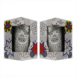 Luxury Flower Printing Mug Packaging Box with Window 
