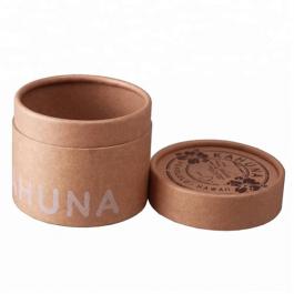  Logo Custom Kraft Paper Cylinder Gift Box for Soap Packing